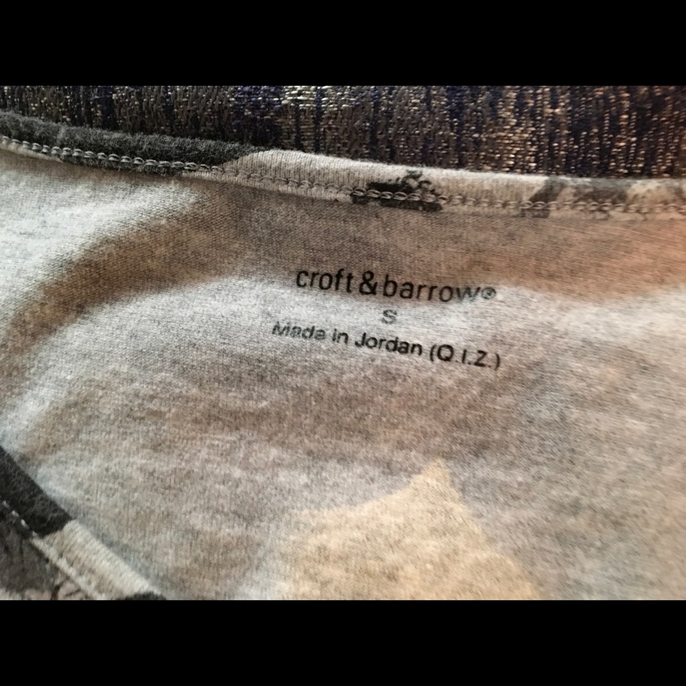 Croft and Barrow 3/4 sleeve tee - Picture 3 of 3